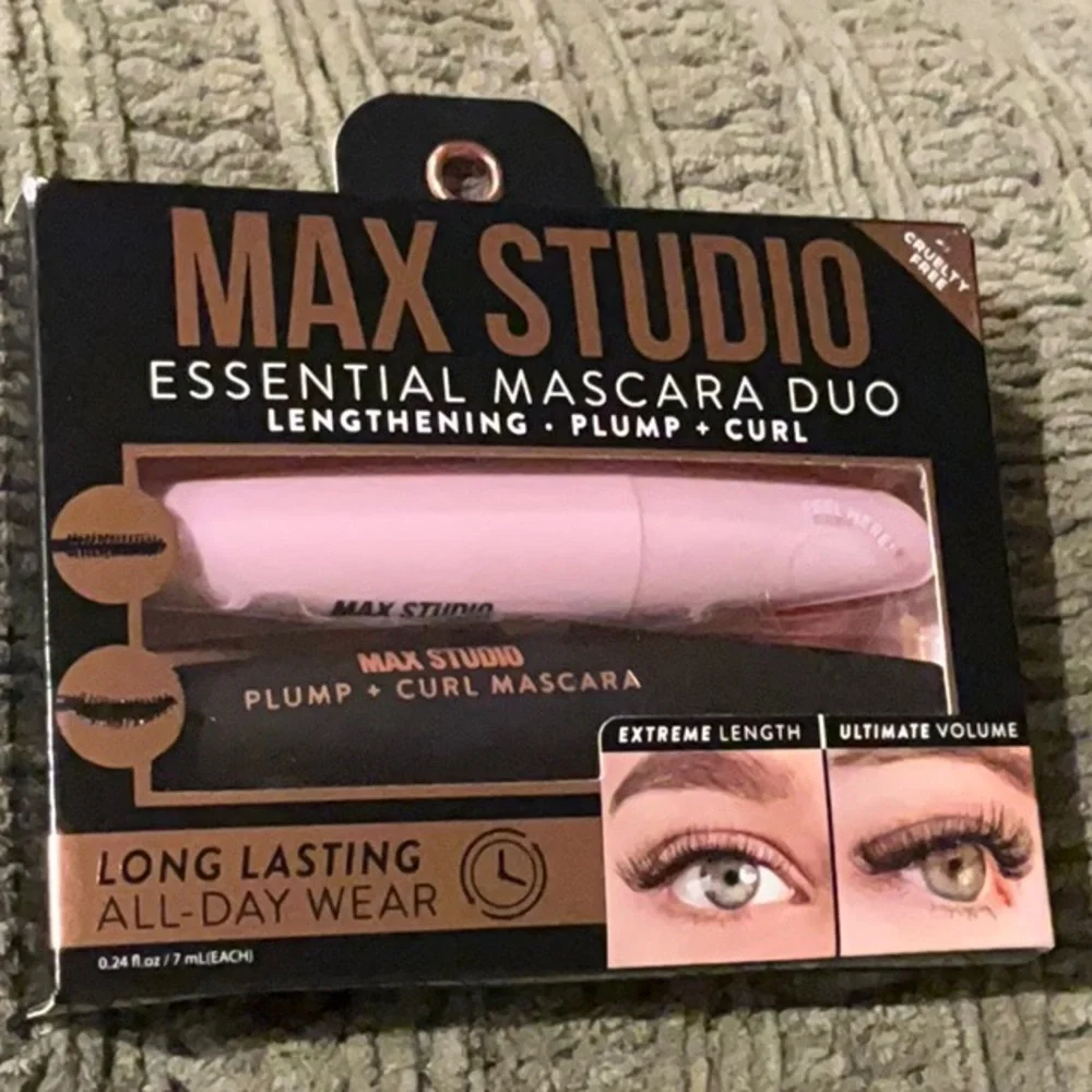 Max Studio (2) Essential Mascara Duo for Long lasting All Day Wear.